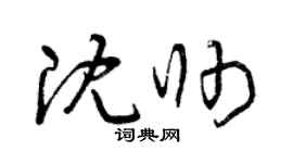 曾庆福沈帅草书个性签名怎么写