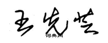 朱锡荣王先芝草书个性签名怎么写