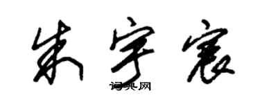 朱锡荣朱宇宸草书个性签名怎么写