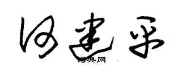 朱锡荣何建平草书个性签名怎么写