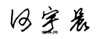 朱锡荣何宇晨草书个性签名怎么写