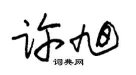 朱锡荣许旭草书个性签名怎么写