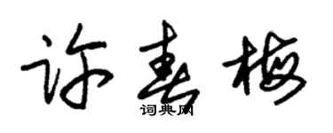 朱锡荣许春梅草书个性签名怎么写