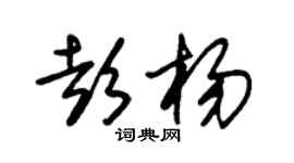 朱锡荣彭杨草书个性签名怎么写