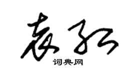 朱锡荣袁红草书个性签名怎么写