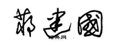 朱锡荣蒋建国草书个性签名怎么写