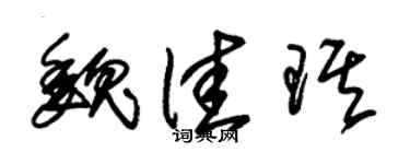 朱锡荣魏佳琪草书个性签名怎么写