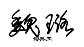 朱锡荣魏璐草书个性签名怎么写