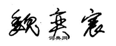 朱锡荣魏奕宸草书个性签名怎么写