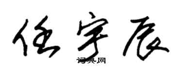 朱锡荣任宇辰草书个性签名怎么写