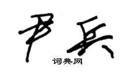 朱锡荣尹兵草书个性签名怎么写