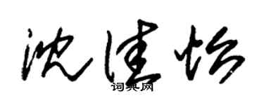 朱锡荣沈佳怡草书个性签名怎么写