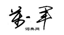 朱锡荣万军草书个性签名怎么写