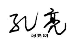 朱锡荣孔亮草书个性签名怎么写