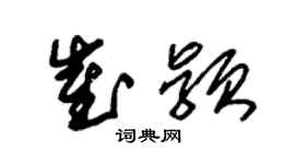 朱锡荣崔颖草书个性签名怎么写