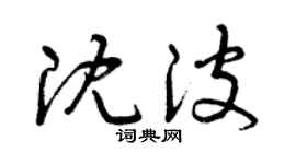 曾庆福沈波草书个性签名怎么写