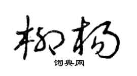 曾庆福柳杨草书个性签名怎么写