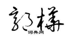 曾庆福郭桦草书个性签名怎么写