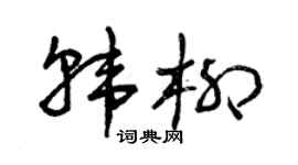 曾庆福韩柳草书个性签名怎么写