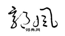 曾庆福郭风草书个性签名怎么写