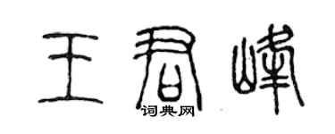 陈声远王君峰篆书个性签名怎么写