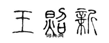 陈声远王照新篆书个性签名怎么写