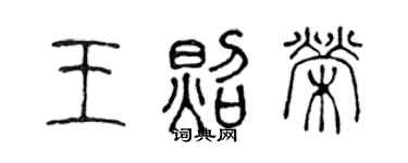 陈声远王照荣篆书个性签名怎么写