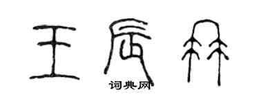 陈声远王辰冉篆书个性签名怎么写