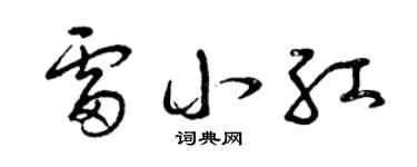 曾庆福雷小红草书个性签名怎么写