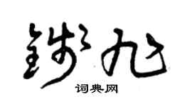 曾庆福钱旭草书个性签名怎么写