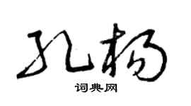 曾庆福孔杨草书个性签名怎么写