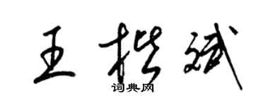 梁锦英王楷斌草书个性签名怎么写