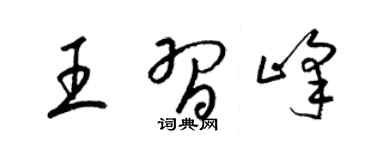 梁锦英王习峰草书个性签名怎么写