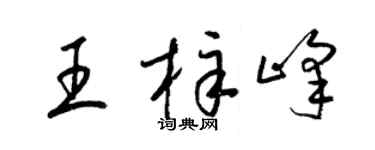 梁锦英王梓峰草书个性签名怎么写