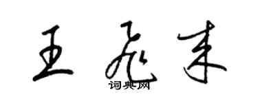 梁锦英王飞来草书个性签名怎么写