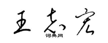 梁锦英王志宏草书个性签名怎么写