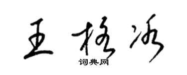 梁锦英王格冰草书个性签名怎么写