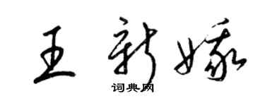 梁锦英王新娥草书个性签名怎么写