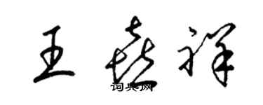 梁锦英王喜祥草书个性签名怎么写