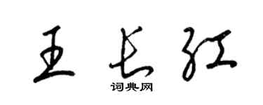 梁锦英王长红草书个性签名怎么写