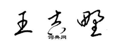 梁锦英王吉野草书个性签名怎么写