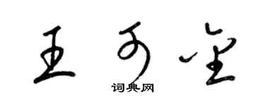 梁锦英王可金草书个性签名怎么写