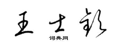 梁锦英王士钦草书个性签名怎么写