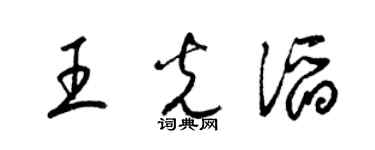 梁锦英王光滔草书个性签名怎么写