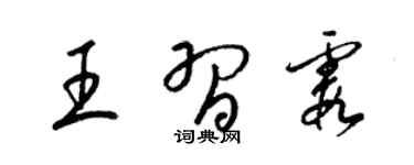 梁锦英王习霞草书个性签名怎么写