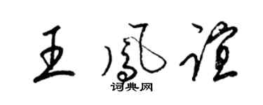 梁锦英王凤谊草书个性签名怎么写