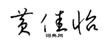 梁锦英黄佳怡草书个性签名怎么写