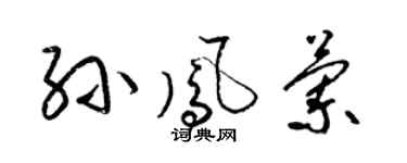 梁锦英孙凤兰草书个性签名怎么写