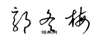 梁锦英郭冬梅草书个性签名怎么写