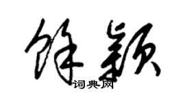 梁锦英余颖草书个性签名怎么写